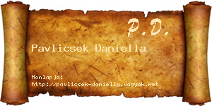 Pavlicsek Daniella névjegykártya